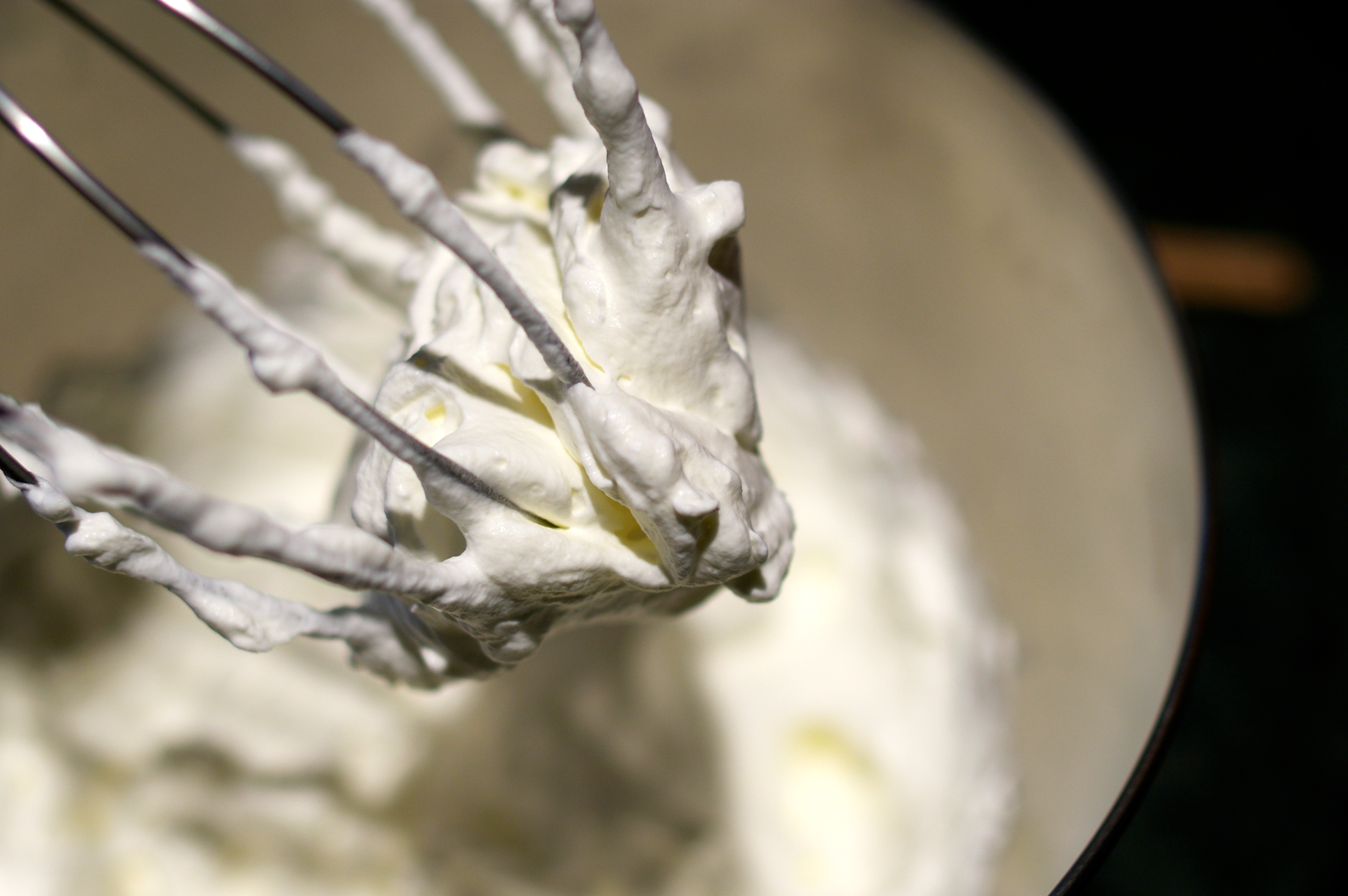 A bowl of softly whipped cream